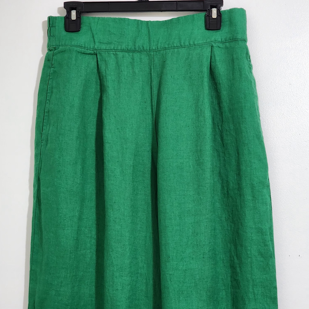 LOFT Beach 100% Linen Wide Leg Pants Size M Casual Coastal Resort Boho Vacation - Picture 5 of 12